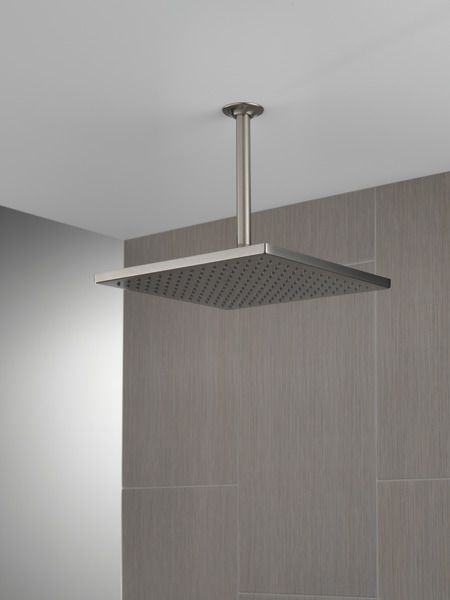 Delta Universal Showering Components 12" Lumicoat® Stainless Square Single-Setting Metal Raincan Shower Head-3