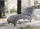 Mazin Furniture Bonne Gray Chaise with Pillow-3