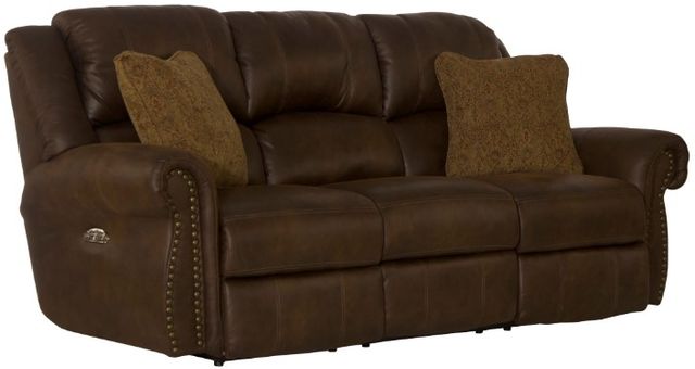 Catnapper® Pickett Walnut Power Reclining Sofa with Power Adjustable Headrest-0