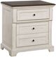 TEI Vintage Estates Brown/White Nightstand-0
