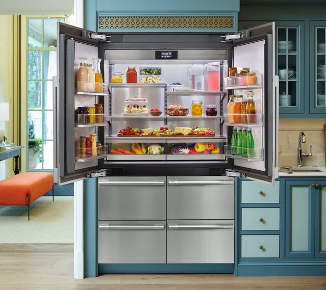 Signature Kitchen Suite 48 in. 26.0 Cu. Ft. Stainless Steel Built In Counter Depth French Door Refrigerator -2