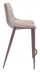 Zuo® Ace Gray and Walnut Set of 2 Counter Chairs-2