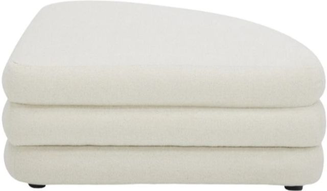 Moe's Home Collection Lowtide Warm White Curved Ottoman-1