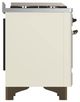 Ilve® Majestic III 48" Antique White Pro Style Dual Fuel Natural Gas Range with Triple Glass Door and Burnished Trim-5