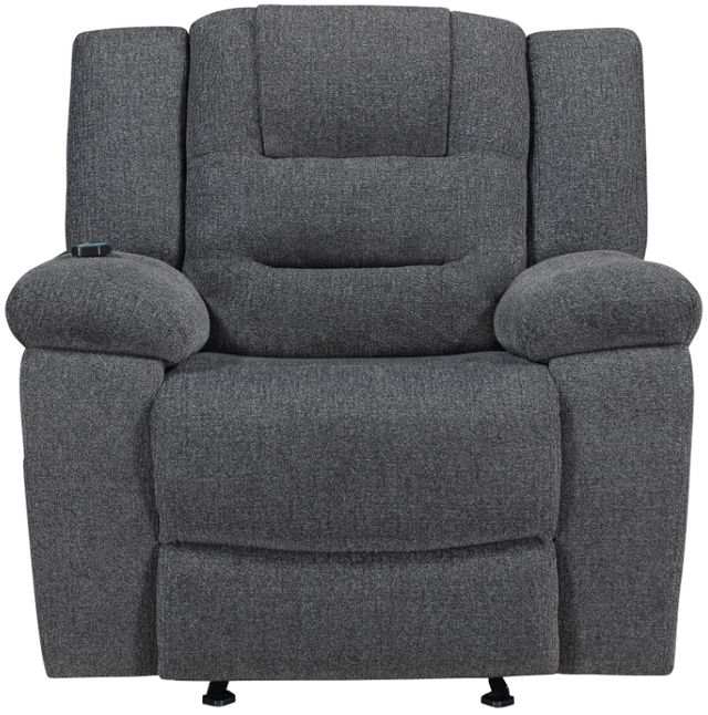 New Classic® Home Furnishings Redondo Dark Gray Power Glider Recliner-2