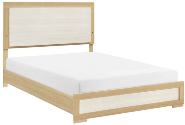 Homelegance® Sterling Natural/White Queen Panel Bed-0