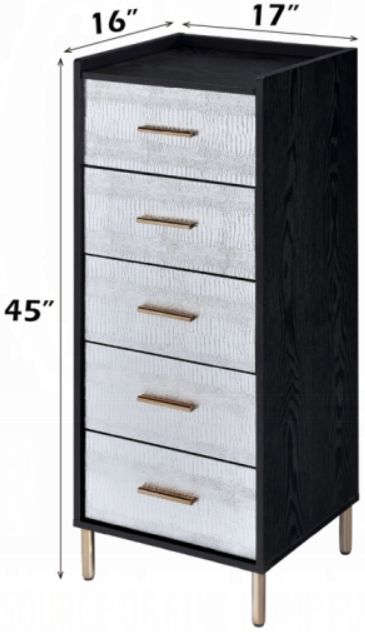 ACME Furniture Myles Black/Silver Jewelry Armoire-4