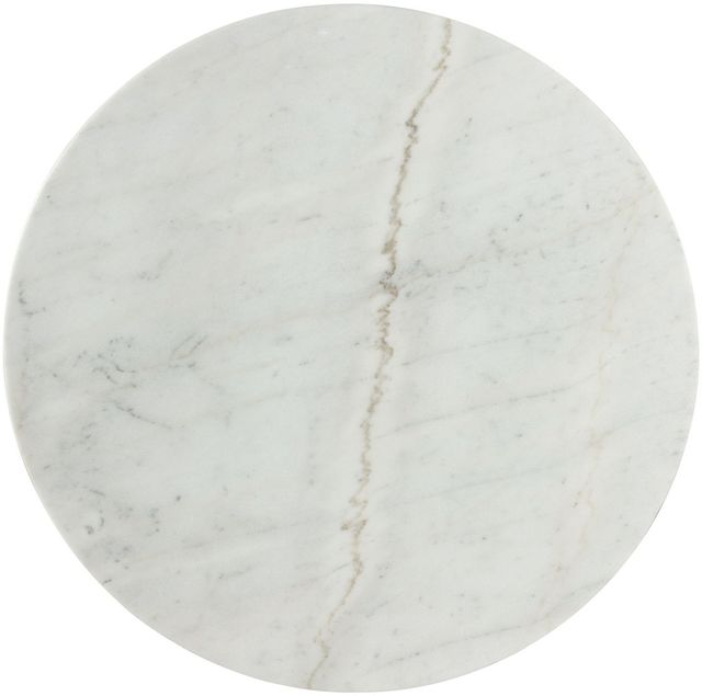 Elements International Lakeview White Round Dining Table with Natural Base-2