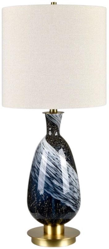 Crestview Collection Madrid Blue Table Lamp-0