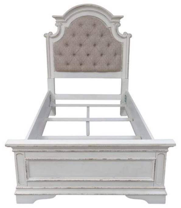 Liberty Furniture Magnolia Manor Antique White Youth Twin Upholstered Bed-1
