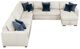 Homelegance® Isla 5-Piece Beige Sectional with Reversible Chaise-4