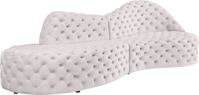 Meridian Furniture Royal 2-Piece Cream Small Spaced Sectional-0