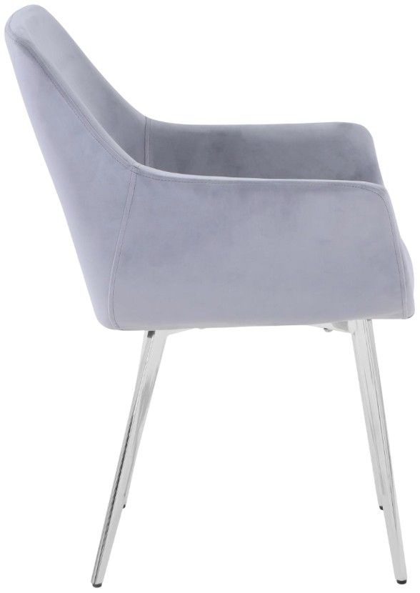 Jofran Inc. Urban Archive Stella Platinum Upholstered Dining Arm Chair-2