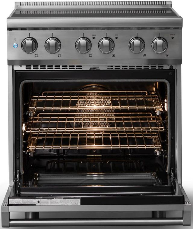 Viking® 5 Series 30" Stainless Steel Pro Style Electric Range with Polished Chrome Trim-1