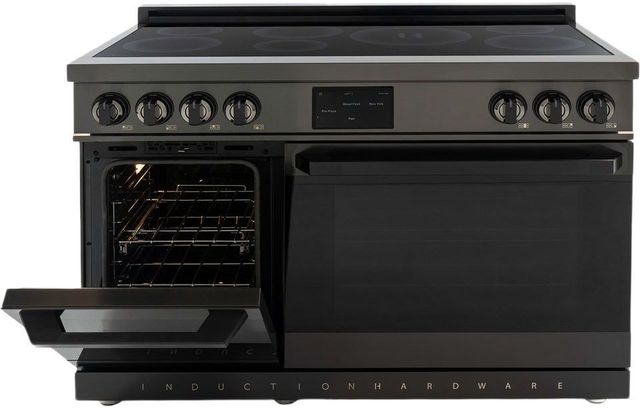 Induction Hardware 48" Black Stainless Steel Pro Style Induction Range-2