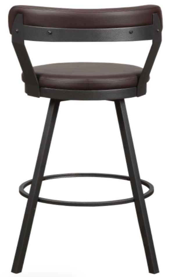 Homelegance® Appert Brown/Dark Gray Swivel Pub Height Chair-3