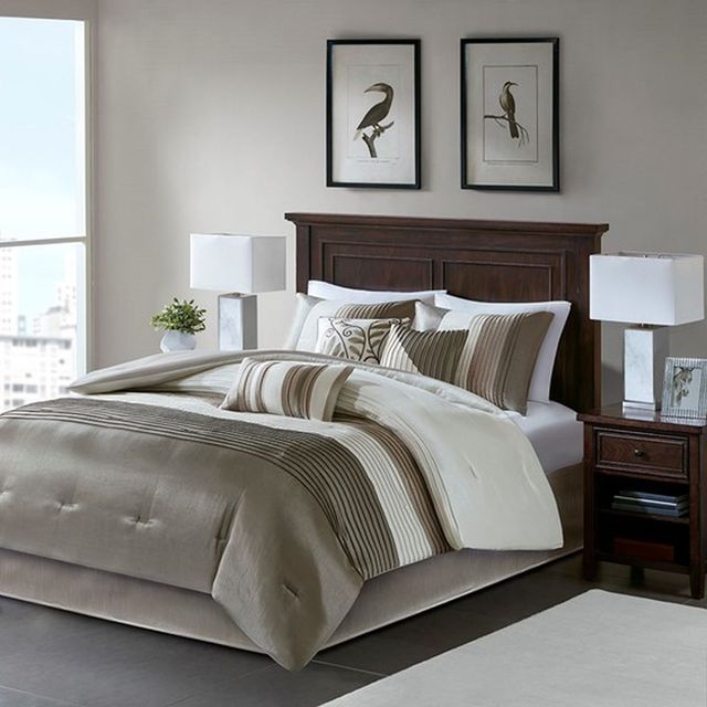 Olliix by Madison Park Amherst 7 Piece Natural King Comforter Set-3