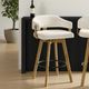 Armen Living Callah 3-Piece Amber Glow/White Barstool Set-1