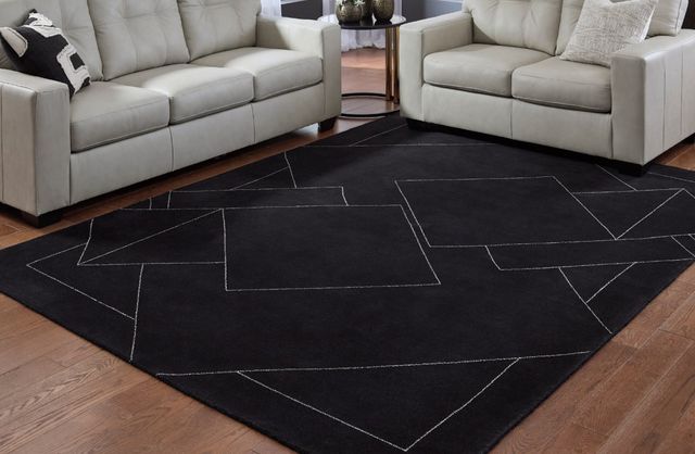 Signature Design by Ashley® Marav Black/White 8'x10' Area Rug-3