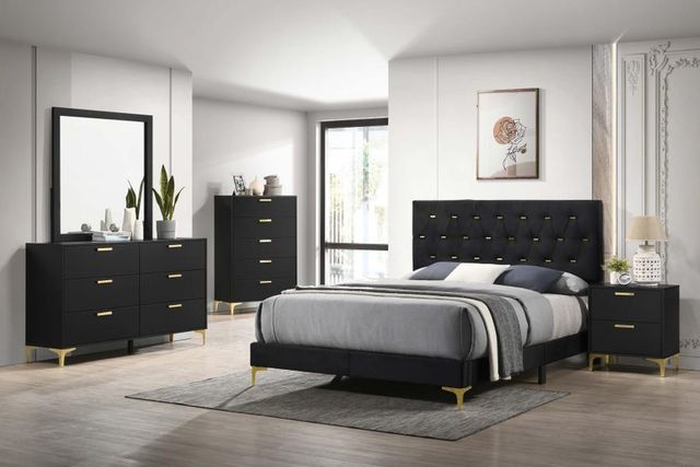 Coaster® Kendall Black/Gold Nightstand-4