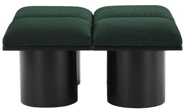 Meridian Furniture Pavilion 4-Piece Green/Black 36" Modular Bench Set-1