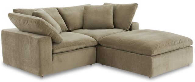 Moe’s Home Collection Clay Nook 3-Piece Desert Sage Modular Sectional and Ottoman-0