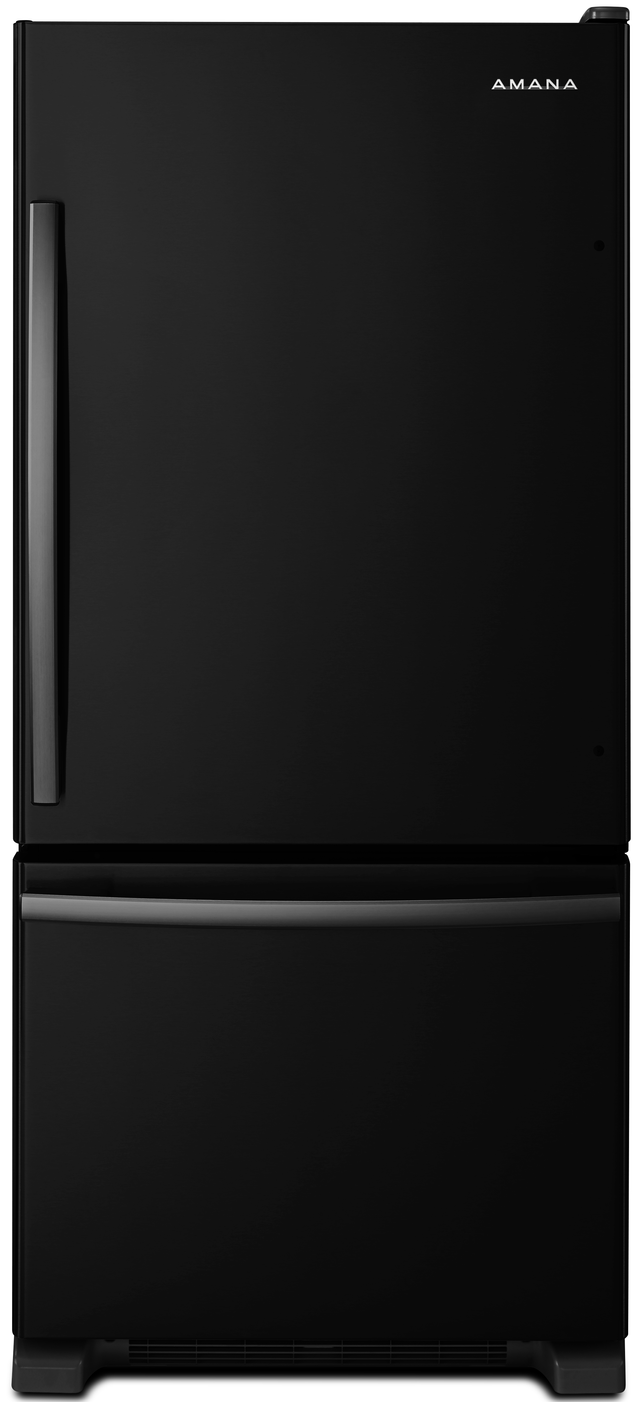 Amana® 30 in. 18.7 Cu. Ft. Black Bottom Freezer Refrigerator