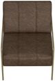 International Furniture Direct Aragon Dark Brown/Blacksmithing Gold Accent Chair-3