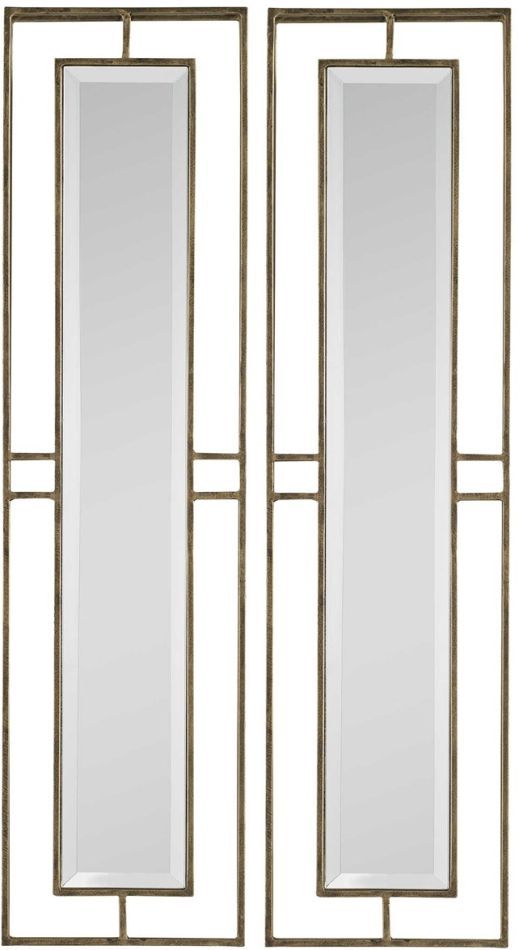 Uttermost® Rutledge 2-Piece Antique Gold Mirror Set-0