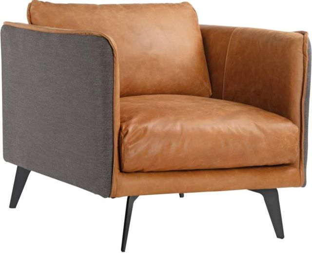 Moe's Home Collection Messina Cognac Leather Armchair-0