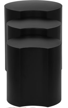 Meridian Furniture Dimple Matte Black Modular Nesting Table Set-2