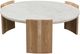 Moe's Home Collection Dala White Coffee Table with Oak Base -0