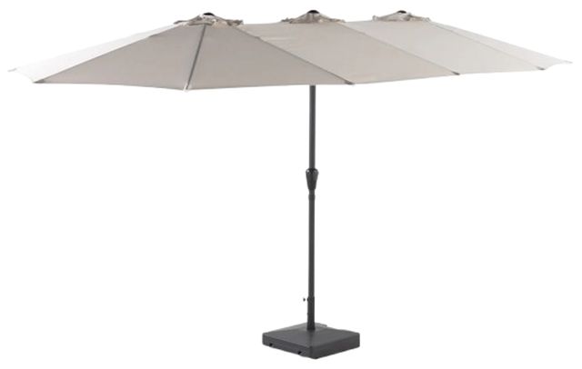 Transformer Table Transformer Natural Off White Aluminum/Fabric Outdoor Patio Umbrella-0