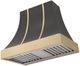 AGA Cascade 36" Slate Wall Mounted Range Hood with Brushed Brass Trim-0