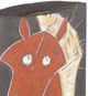 Currey & Company Artistic Black/Red Horse Large Vase-3