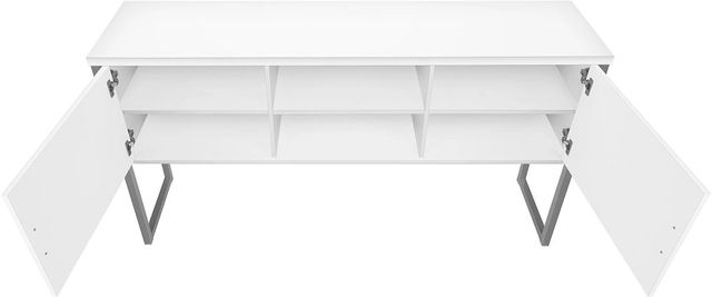 Monarch Specialties Inc. Silver/White Office Hutch-2