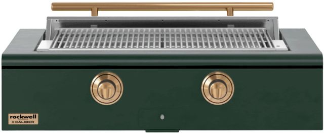 Caliber™ Rockwell Social 2-Burner Emerald Built-In Natural Gas Grill with Gold Hardware-0