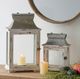 A & B Home Evelyn 2-Piece White Lantern Set with Handle-5
