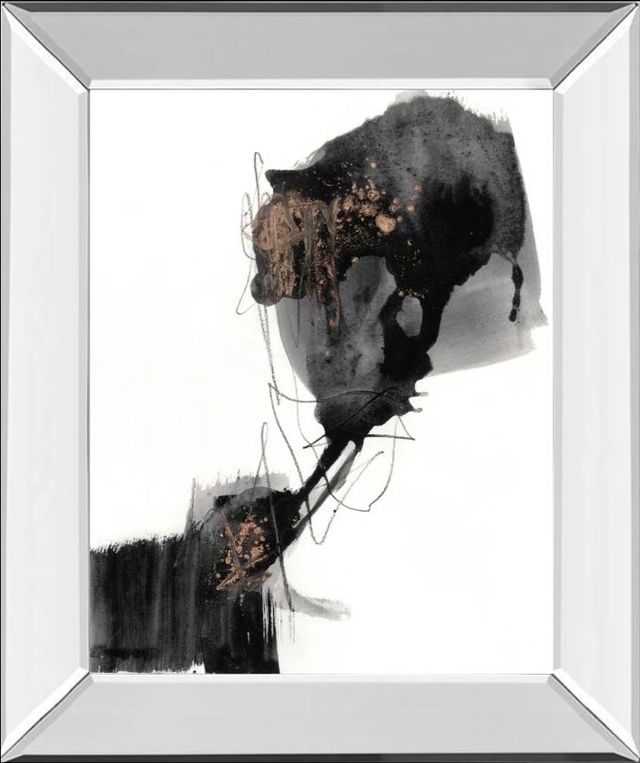 Classy Art Ebony Step I by Jennifer Goldberger Mirror Framed Wall Art-0