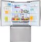 LG 36 in. 27.7 Cu. Ft. PrintProof™ Stainless Steel French Door Refrigerator-4