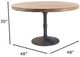 Nest Home Collections Sadie Antique Natural 60" Counter Table with Iron Base-2