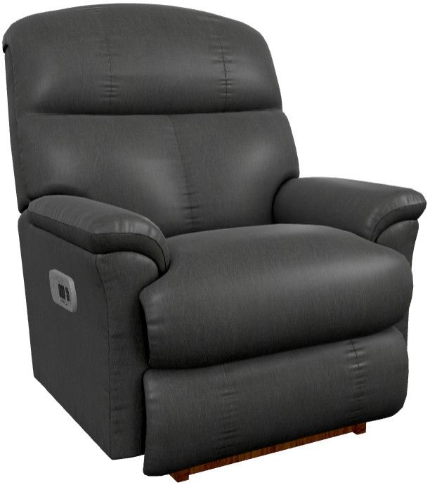 La-Z-Boy® Reed Licorice Leather Power Rocking Recliner with Headrest-0
