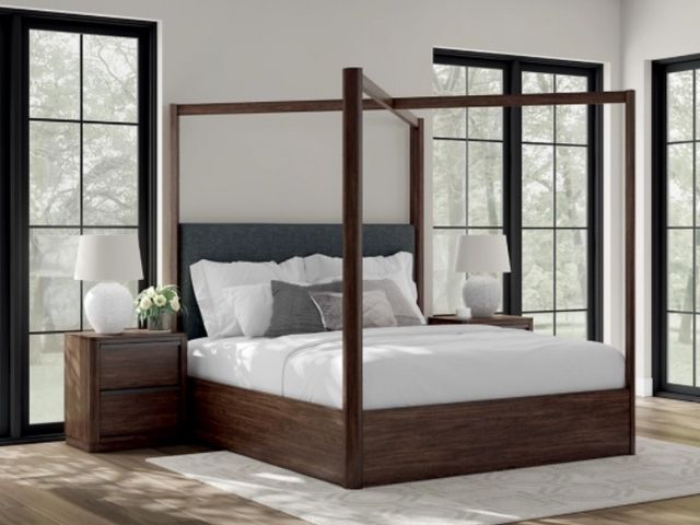 Signature Design by Ashley® Dilenno Dark Brown Queen Canopy Bed-4