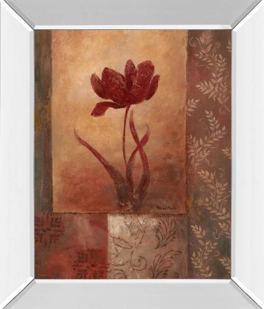 Classy Art Poppy Silhouette by Vivian Flasch Framed Wall Art-0