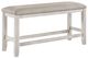 Homelegance® Savile Brushed Antique White/Light Gray Counter Height Bench-0