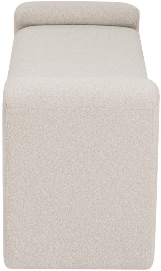 Linon Lollie Cream Corduroy Bench-3