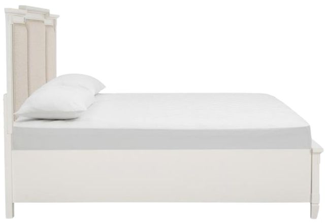 Magnussen Home® Willowbrook Egg Shell White/Natural Upholstered Queen Panel Storage Bed-3