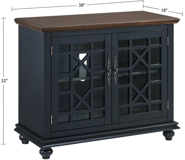 Martin Svensson Small Spaces Catalina Blue/Coffee Walnut Entertainment Console-2