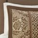 Olliix by Madison Park Brown/Gold Queen Bellagio 5 Piece Reversible Jacquard Bedspread Set-2
