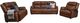 Coaster® Ellington 3-Piece Dark Brown Padded Arm Seating Set-0